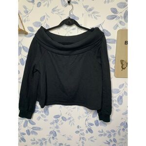 ASOS Off The Shoulder Cropped Sweatshirt Size 8